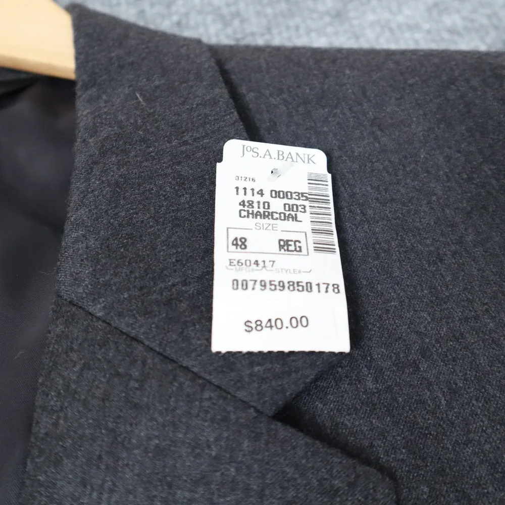 Jos A Bank Executive Collection Suit Jacket Blazer Mens 48 Regular Wool Cashmere